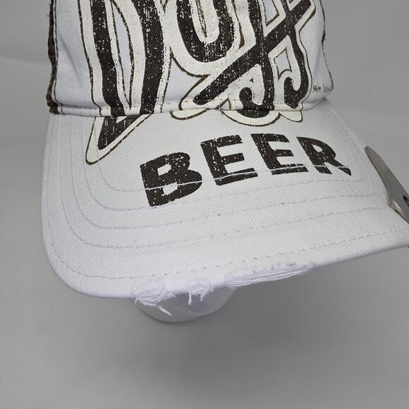 The Simpsons Duff Beer 2008 Hat Cap Mens White Brown Bottle Opener Rare Snapback - Picture 7 of 11